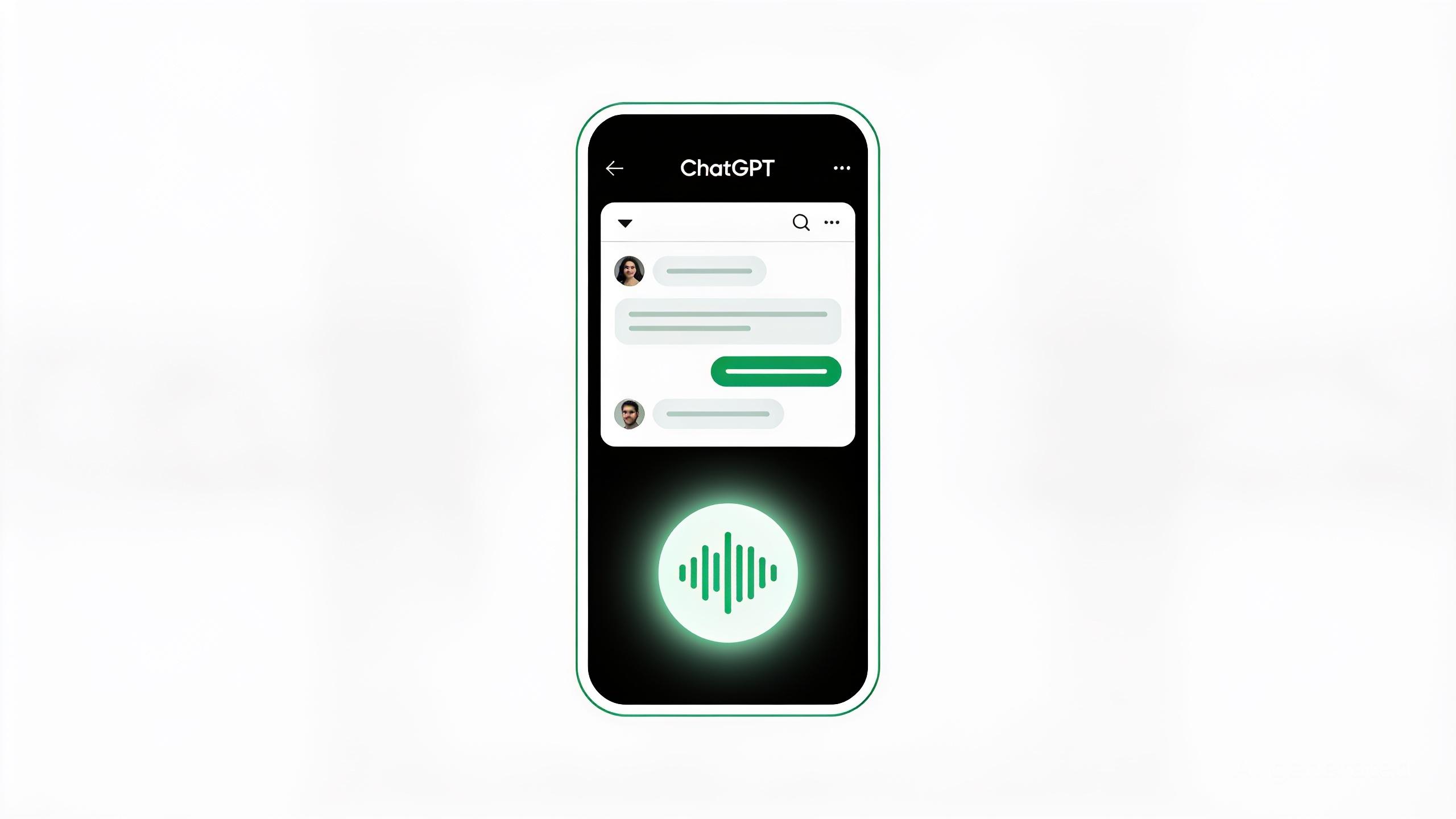 ChatGPT语音对话功能开启步骤与界面示意图